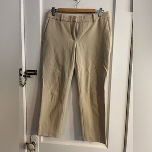 Ann Taylor Women’s trousers pants 6P cream curvy fit ankle length cotton blend